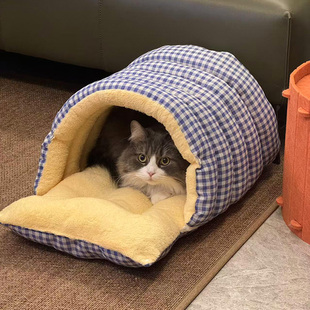 猫窝封闭式安全感拉链冬季保暖宠物床狗窝宠物睡垫子加厚2025新款