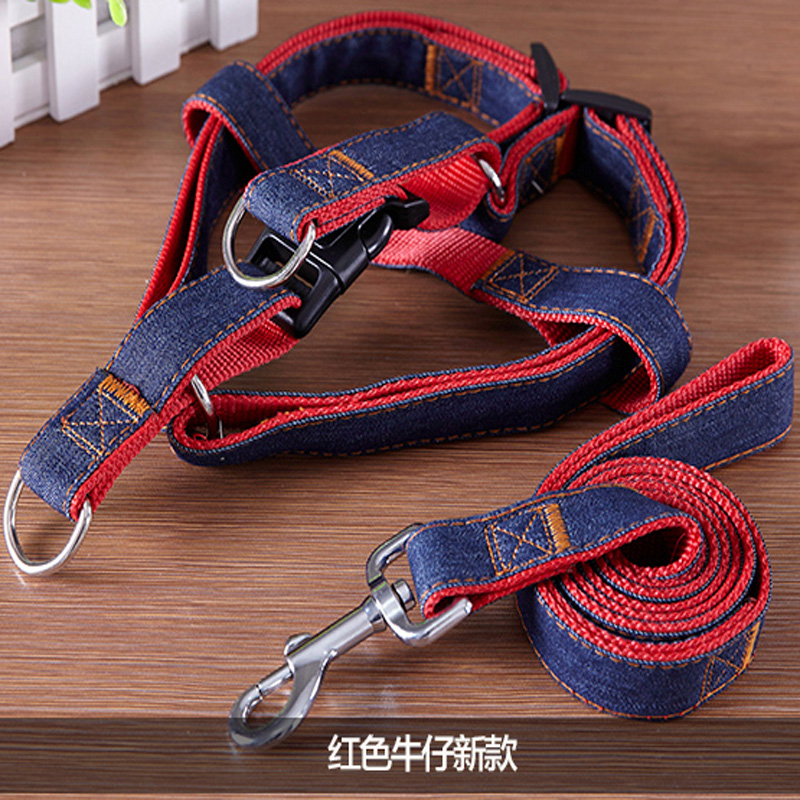 牛仔小狗泰迪宠物用品胸背带