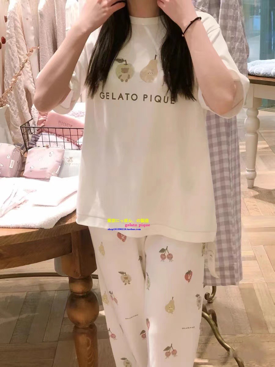 gp女纯棉卡通水果睡衣夏季家居服