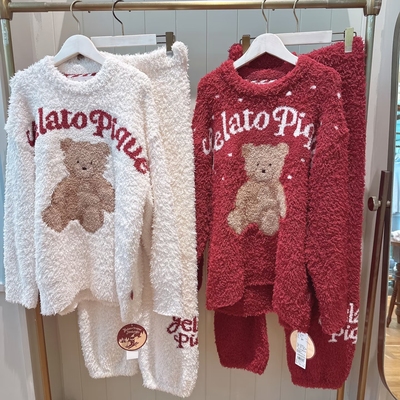 日本GP冬季软绵绵小熊半边绒睡衣