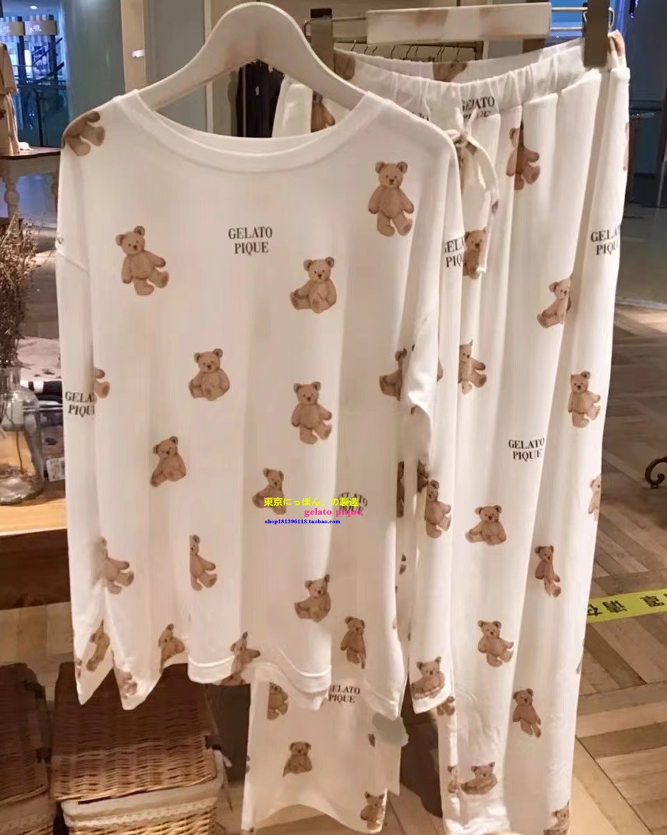 GP女纯棉卡通小熊狗睡衣家居服