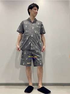 日本you gelato pique夏情侣睡衣女日系史努比卡通男家居服套装GP