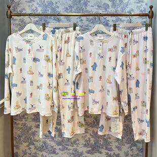 家居服套装 日本GP 长袖 pique秋冬睡衣女卡通芝麻街套头衫 gelato