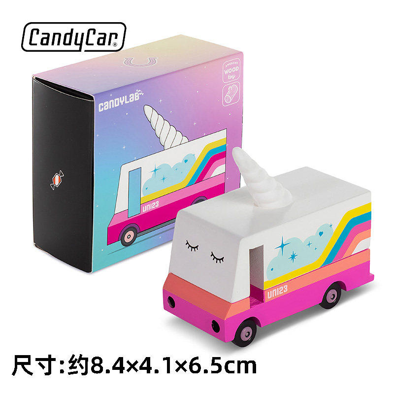 Candycar简约复古木制小车玩具儿童玩具车高档模型汽车摆件礼物