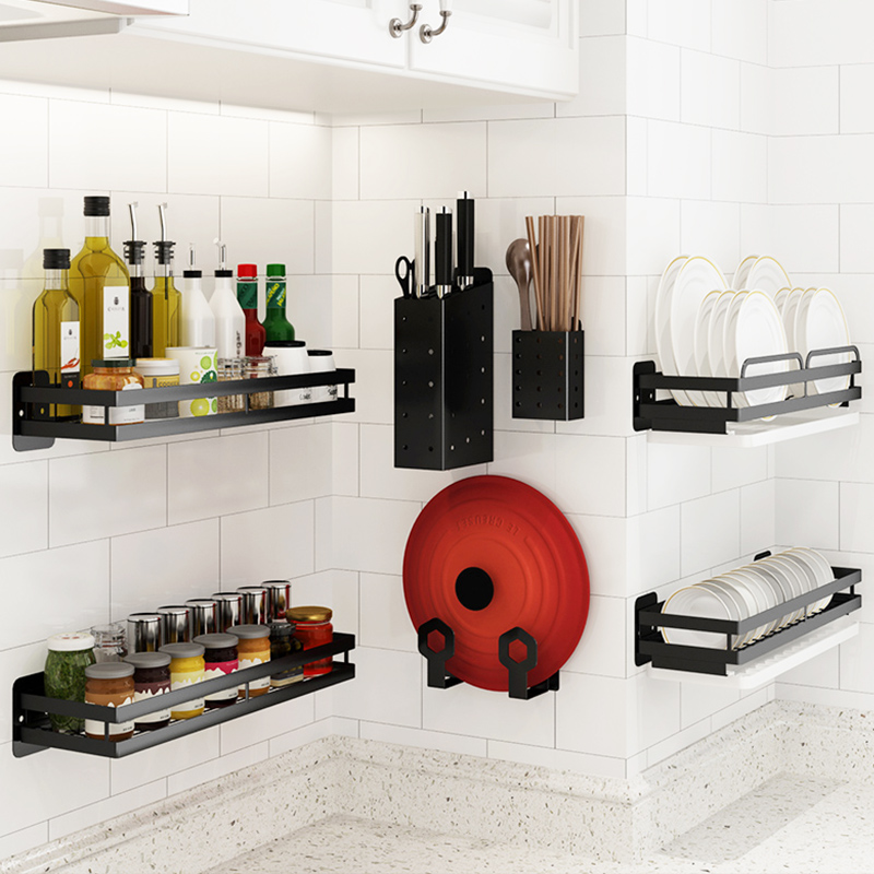 洁臣厨房免打孔壁挂筷子锅盖架