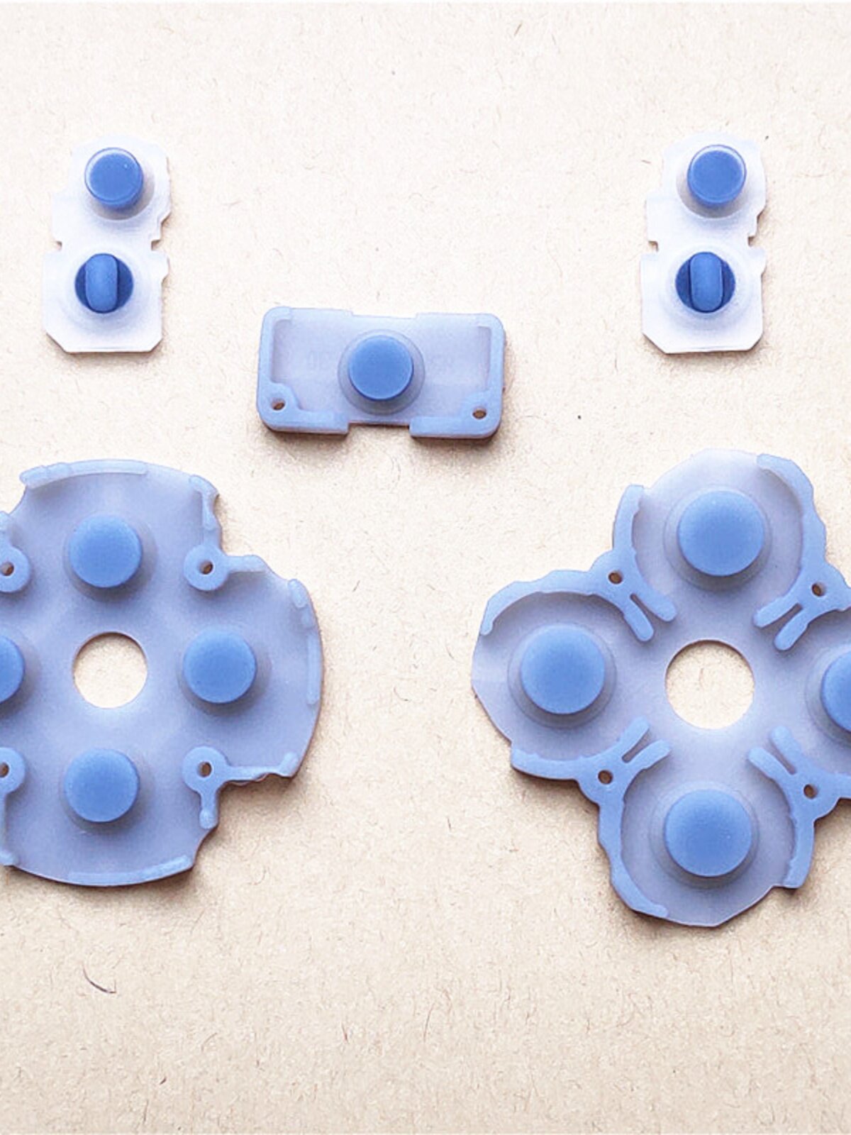 PS5 핸들 원래 전도성 접착제 크로스 방향 키 ABXY 고무 패드 삼각형 사각형 프레임 원형 신규 및 기존 버전 가죽 패드