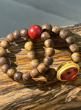 奇楠沉香手串保真男女款0.4规格文玩创意戒指手链