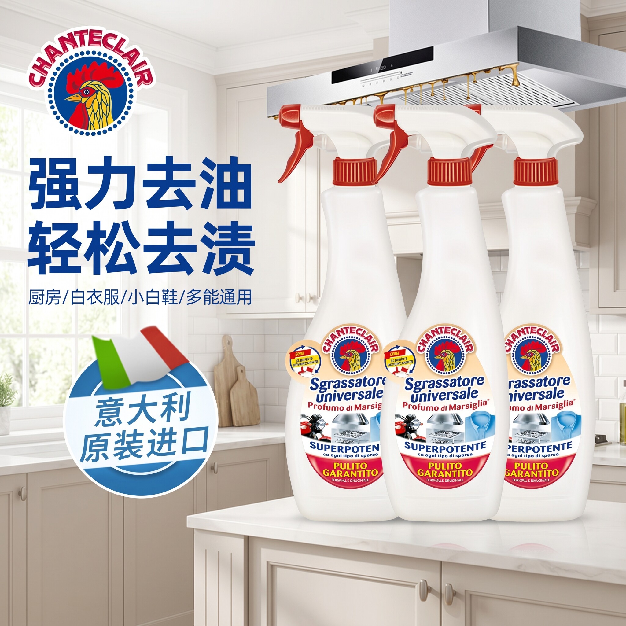 大公鸡管家油污净重油污强力去油污清洁剂厨房油污