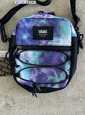 Vans 紫色扎染印花拉链开合斜挎单肩包男女同款挎包VN0A3I5SZ6L