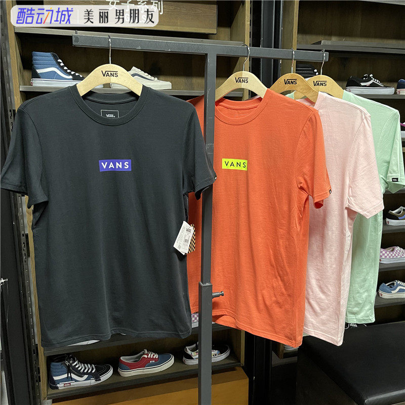 VANS范斯 夏季男女透气短袖LOGO印花运动休闲T恤VN0A3TYABLK/SYC
