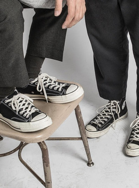 Converse三星标匡威1970s黑色高帮162050C男女鞋低帮帆布鞋162058