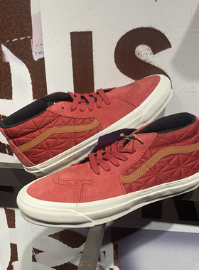 VANS VAULT Premium SK8 MID LX高阶限量红色男女板鞋VN000CQQD6X