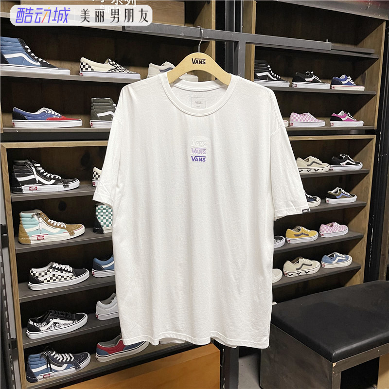 VANS范斯短袖男宽松T恤刺绣logo