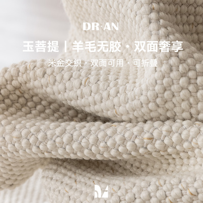 DRAN无胶水色织羊毛地毯轻奢