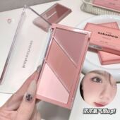 嫩妹天菜 嘭嘭三色腮红盘收缩膨胀色低饱和枯木玫瑰裸粉哑光腮紫