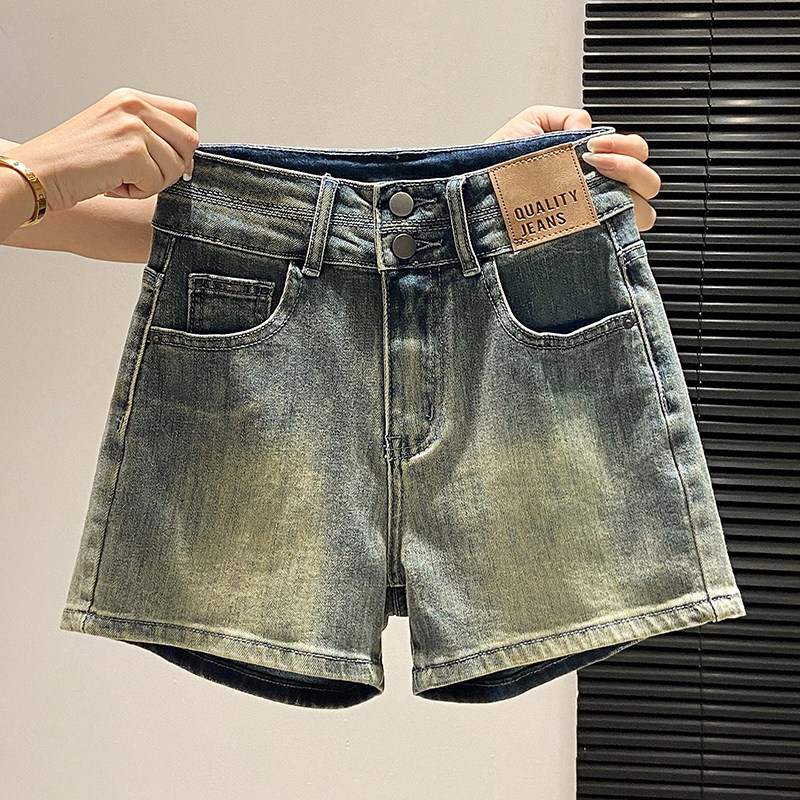 复古小个子高腰牛仔短裤女2026新款夏季辣妹显瘦紧身百搭时尚热裤