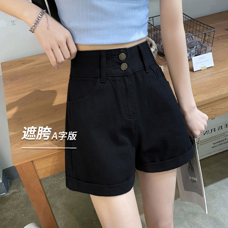 遮胯高腰牛仔短裤女夏季2024图片