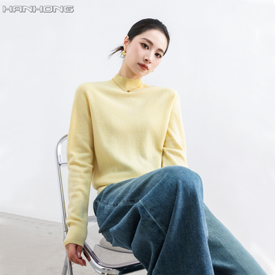 秋冬半高领打底衫羊毛衫针织衫