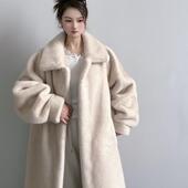 2025冬季 女气质百搭翻领北极貂大衣外套皮毛一体 新款