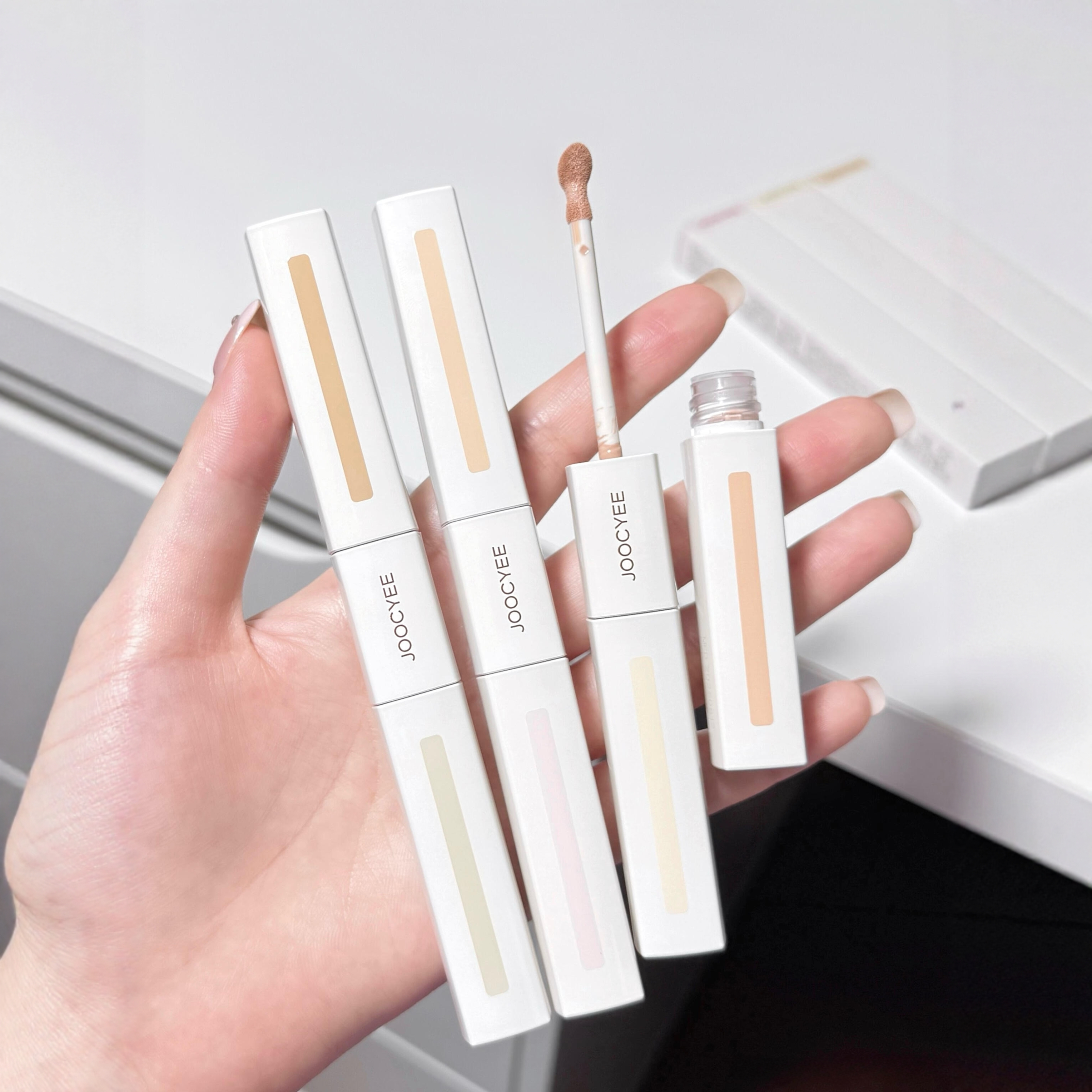 酵色色修双头遮瑕液膨胀色三文鱼