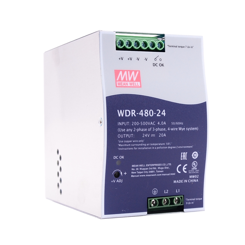 台湾明纬WDR-480开关电源宽压
