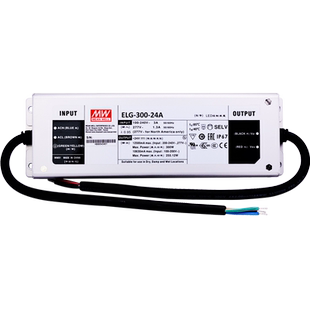 明纬LED恒压开关电源ELG-300-12A/24A  12V24V可调亮化照明