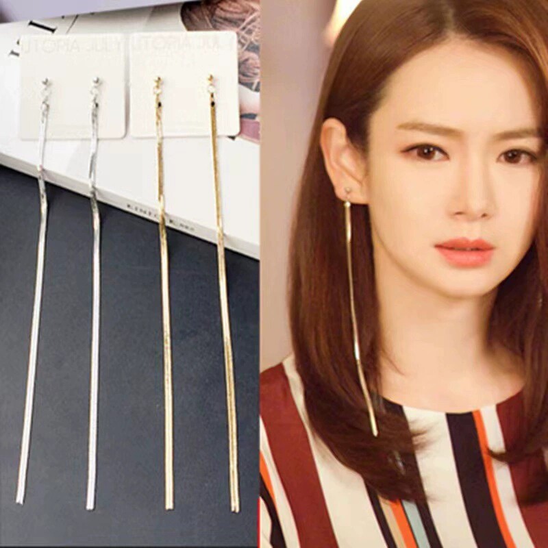 诺颜饰品S925纯银繁星四月戚薇同款气质简约超长蛇骨链流苏耳环线,饰品/流行首饰/时尚饰品新,耳线,淘宝优惠券,粉丝福利购,淘宝优惠卷