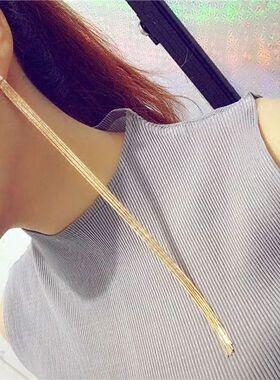 韩国超长款简约耳饰S925银针防过敏派对女王气质耳环流苏百搭耳环