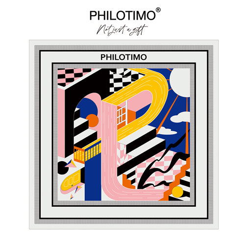【新品】PHILOTIMO 幻梦 桑蚕丝 方巾