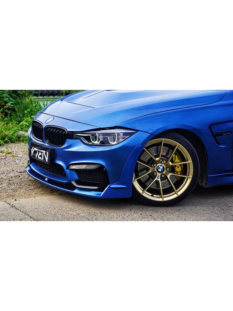เหมาะสำหรับขอบกันชนหน้า BMW ซีรีส์ 3 รุ่นดัดแปลง M3 รุ่น F30 F35 แบบมีมุมโค้งทรงพลั่ว สไตล์ An/Mp/Cs/Psm/V