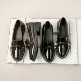 Универсальная черная обувь в английском стиле для кожаной обуви, лоферы на платформе, в британском стиле, из натуральной кожи