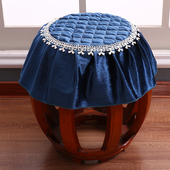 欧式 家用圆形凳子罩 加厚古筝圆凳套小圆凳套防滑坐垫四季