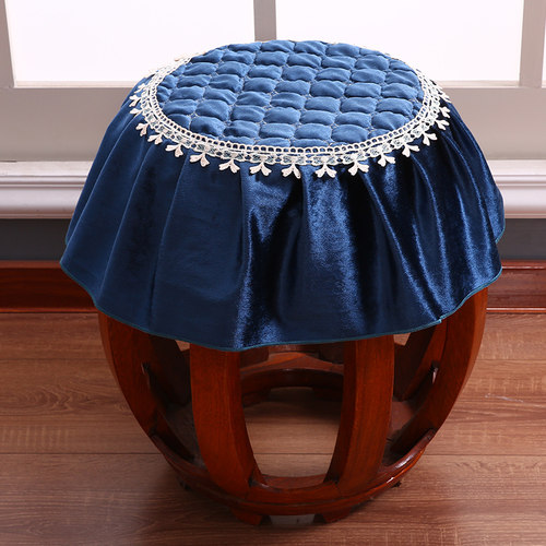 欧式加厚古筝圆凳套小圆凳套防滑坐垫四季家用圆形凳子罩