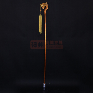 戏曲演出道具皇封兵器龙头杖戏剧表演天波府佘太君 老旦龙头拐杖