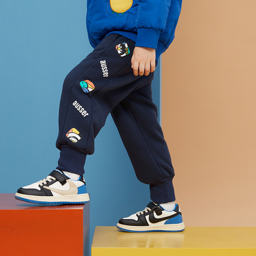 运动裤绒裤束脚保暖裤冬款子秋