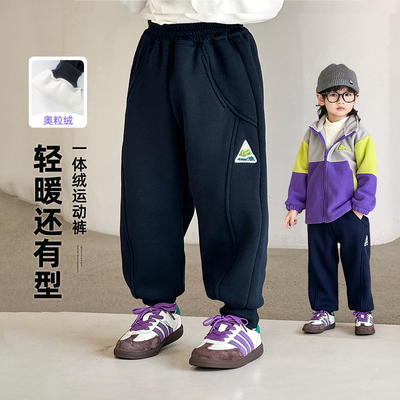 运动裤绒裤子秋冬款保暖裤冬装
