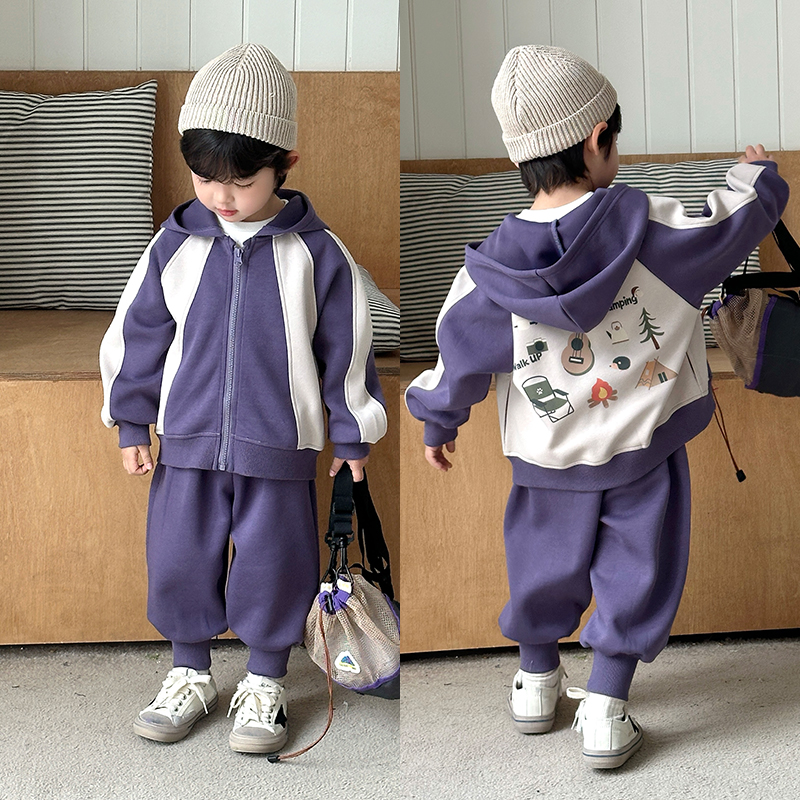 男童秋装儿童运动套装2025新款男孩童装衣服小少爷早秋潮帅气炸街