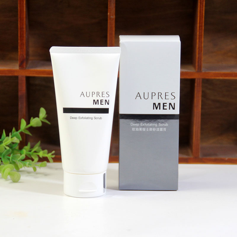 欧珀莱男士js俊士磨砂洁面膏125g 控油洗面奶 泡沫深层清洁正品