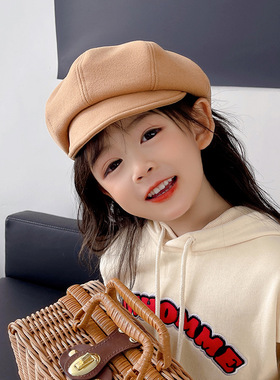 2023秋款女童贝雷帽春秋儿童日系