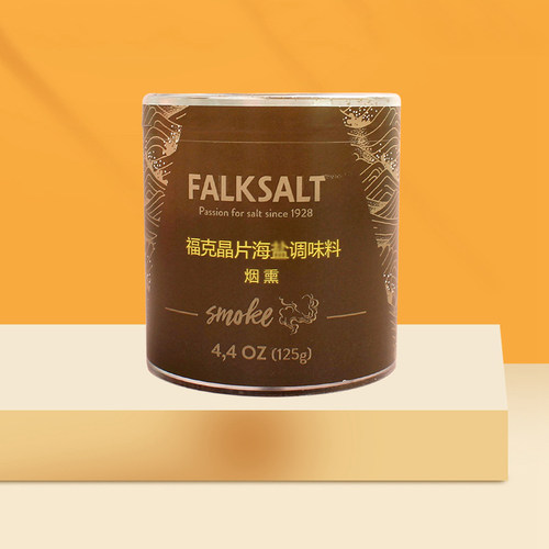 FALKSALT烟熏味调味品塞浦路斯地中海晶片盐片状瑞典进口煎烤125g