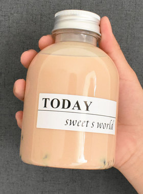250-300-350-400-500ml PET网红塑料瓶子酸奶瓶一次性创意饮料瓶