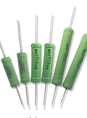 RX21型被漆绿色引线陶瓷线绕电阻器 6W10W1R2R5R62R100R1K20K欧姆