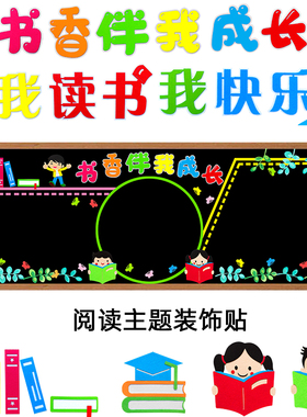 阅读区文化黑板报励志教室布置