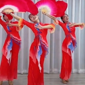 高先玉老师同款 东方红秧歌服民间扇子舞演出服广场舞服秧歌伞舞服