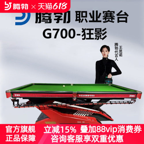 腾勃金属台球桌商用中式