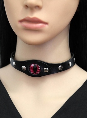 恶魔之眼嘻哈摇滚朋克项圈