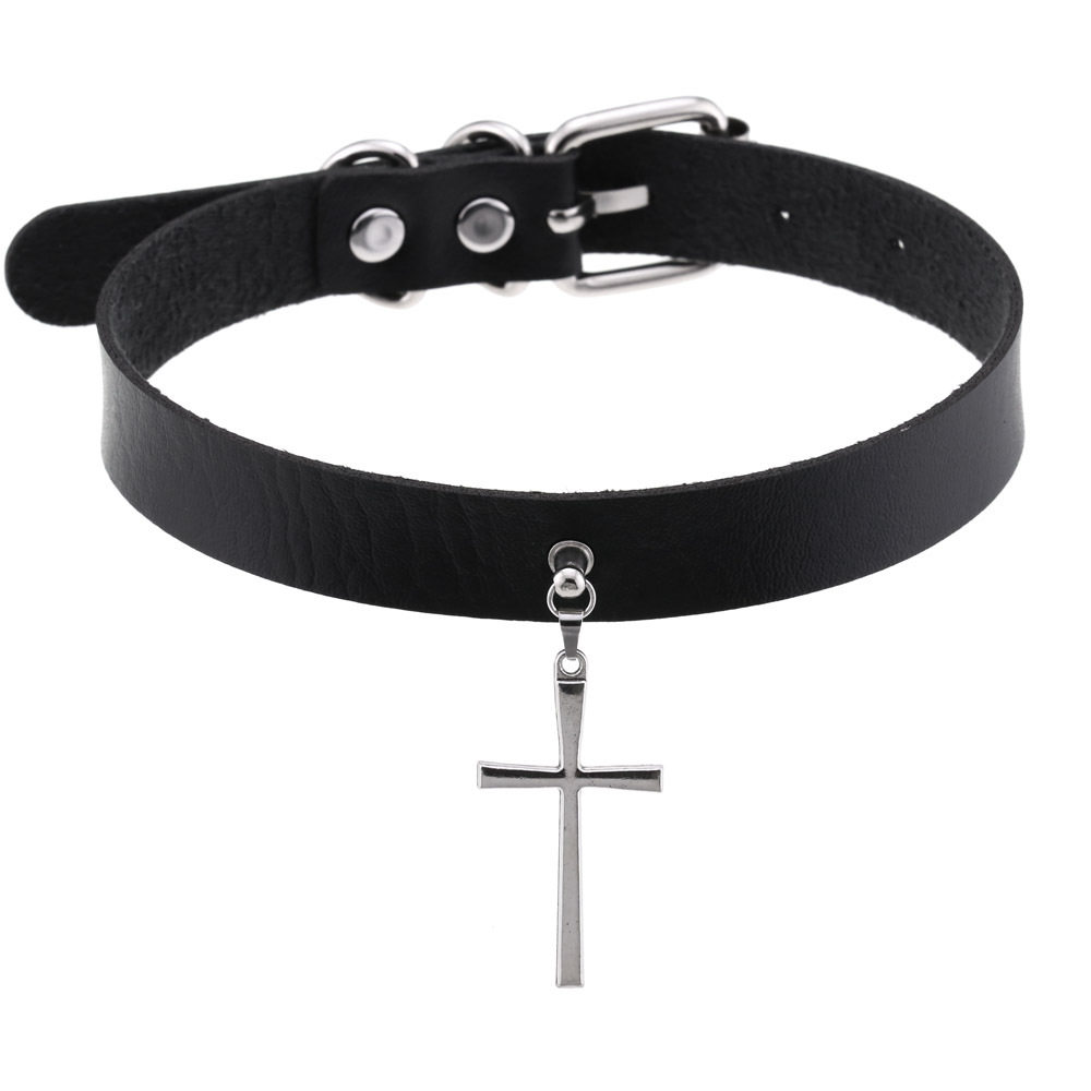 十字架项圈女颈带亚文化金属朋克暗黑哥特y2k辣妹choker