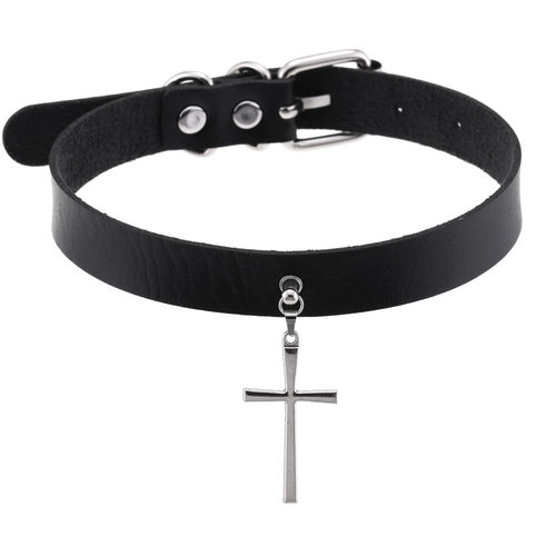 金属配件pu皮情侣项圈项链choker