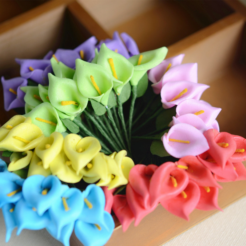 马蹄莲纸花/白色迷你仿真花假花朵包装搭配/文艺小清新礼品包装