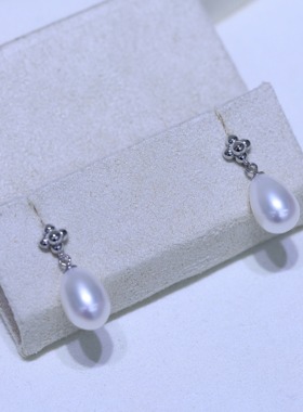 Alice Pearl 双十一钜献古典美人水滴珍珠耳钉